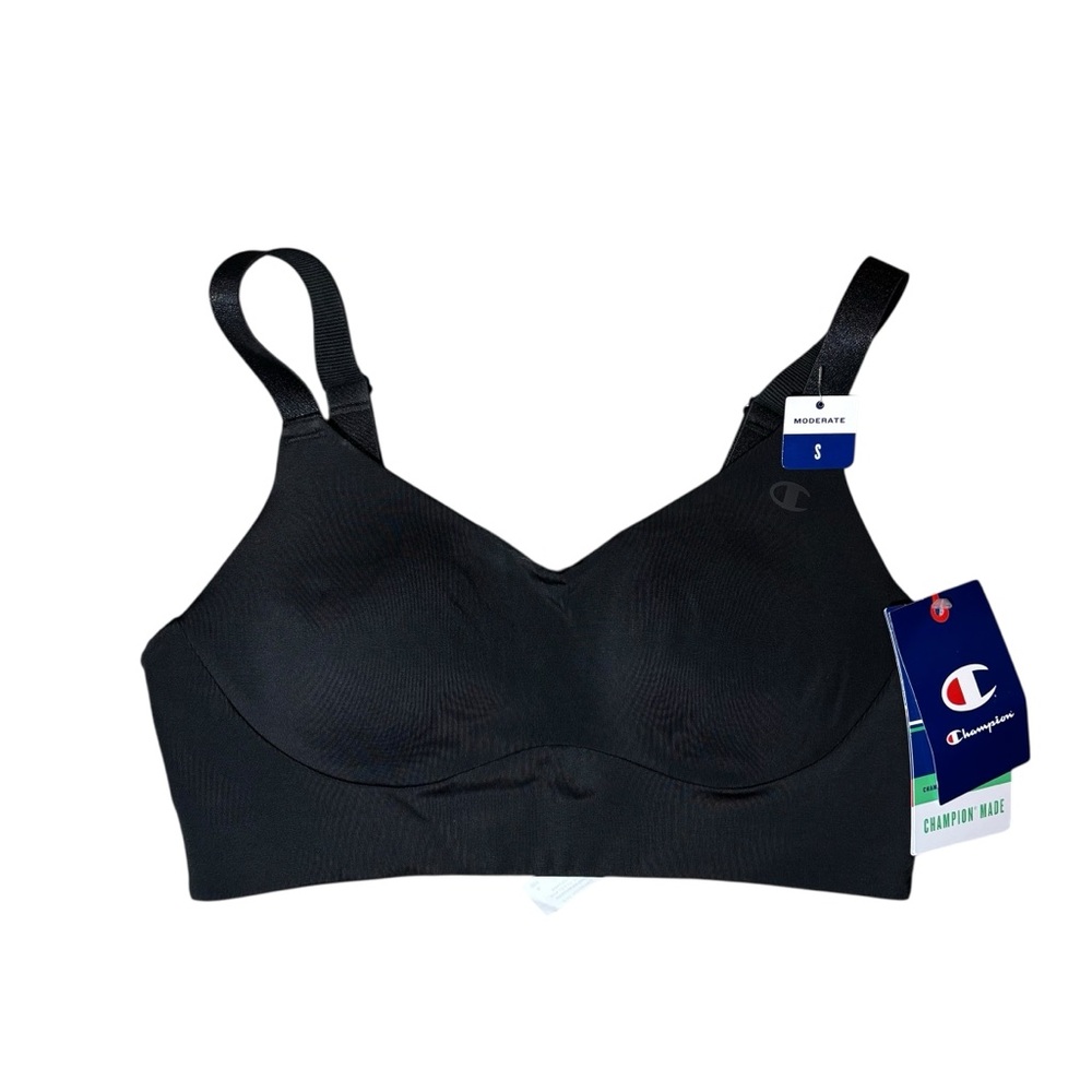 Champion Women's Black Moderate Support Adjustable Sports Bra size small